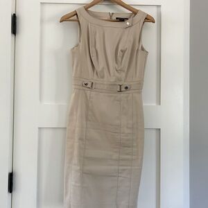 WHBM beige sheath dress. Sz 0